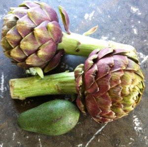 Artichoke Stems are edible too.