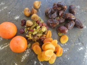Sephardi Haroset dried fruit and citrus