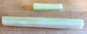 Peeled artichoke stems