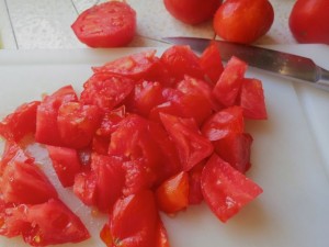 tomatoes, coarsely chopped