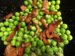 bacon and fresh peas