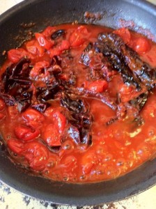 pasilla chiles and tomato