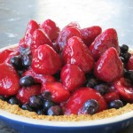 Raw Strawberry Blueberry Pie