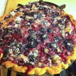 mixed berry sour cream pie