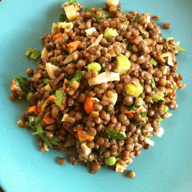 Lentil Salad, a template for whole grain salads