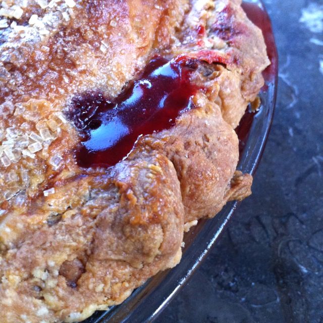 Baking frozen pie in pyrex