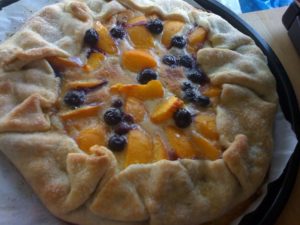 peach galette, pie-a-day, kcrw