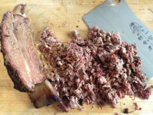 chopped leftover meat for ravioli