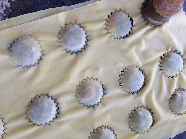 making ravioli
