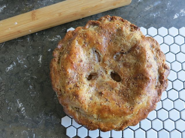 Apple Honey Walnut Pie